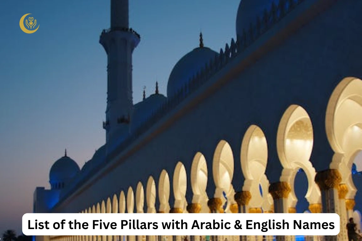 List of the Five Pillars with Arabic and English Names